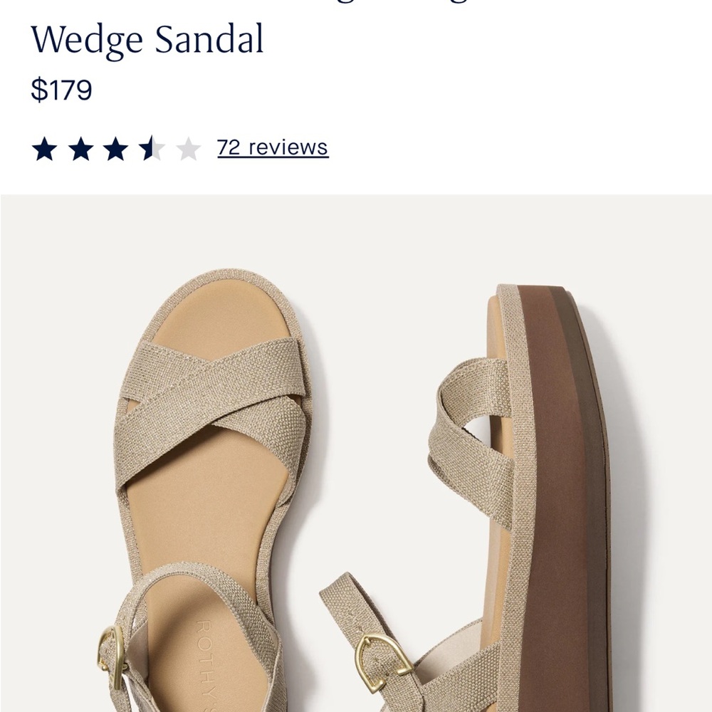 Rothy's Tan Platform Sandals